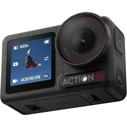action pro 5 outdoor blogging camera with lens and screen on back