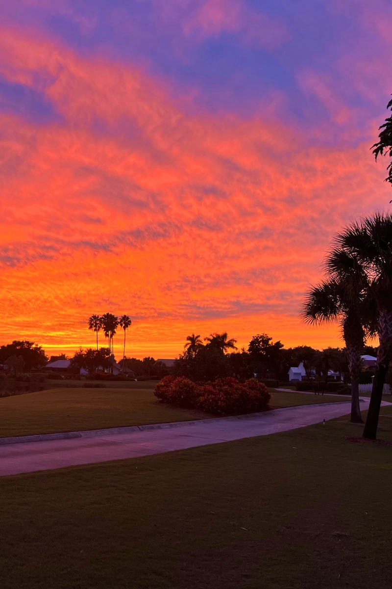 Red orange and purple skies in Boca Raton Florida make it a top vacation spot in Florida