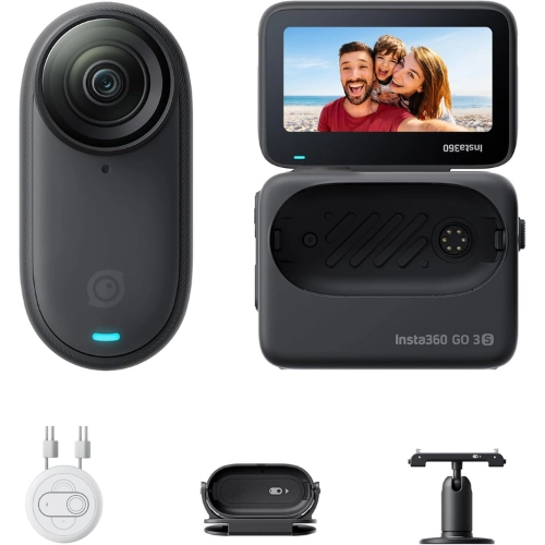instago 360 camera showing perfect for travel and outdoor adventures with care and 3 accessories