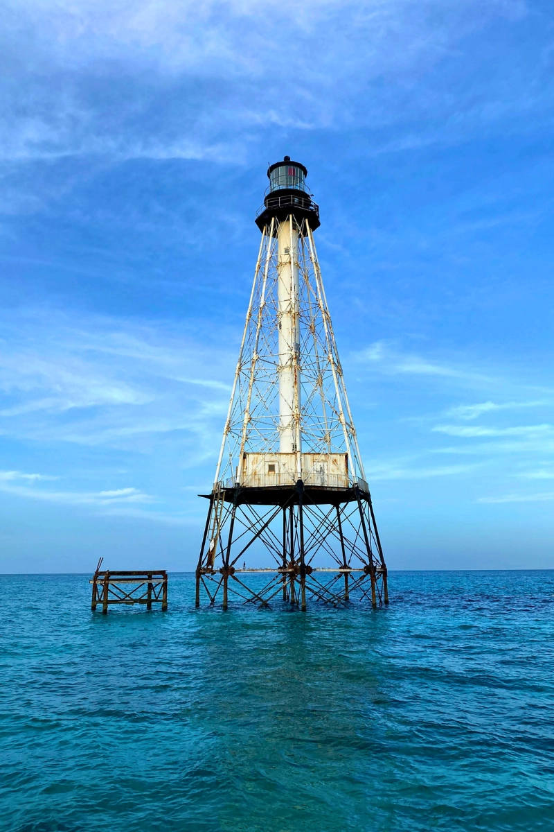 Lighthouse in water in Islamorada Florida a beautiful place to visit