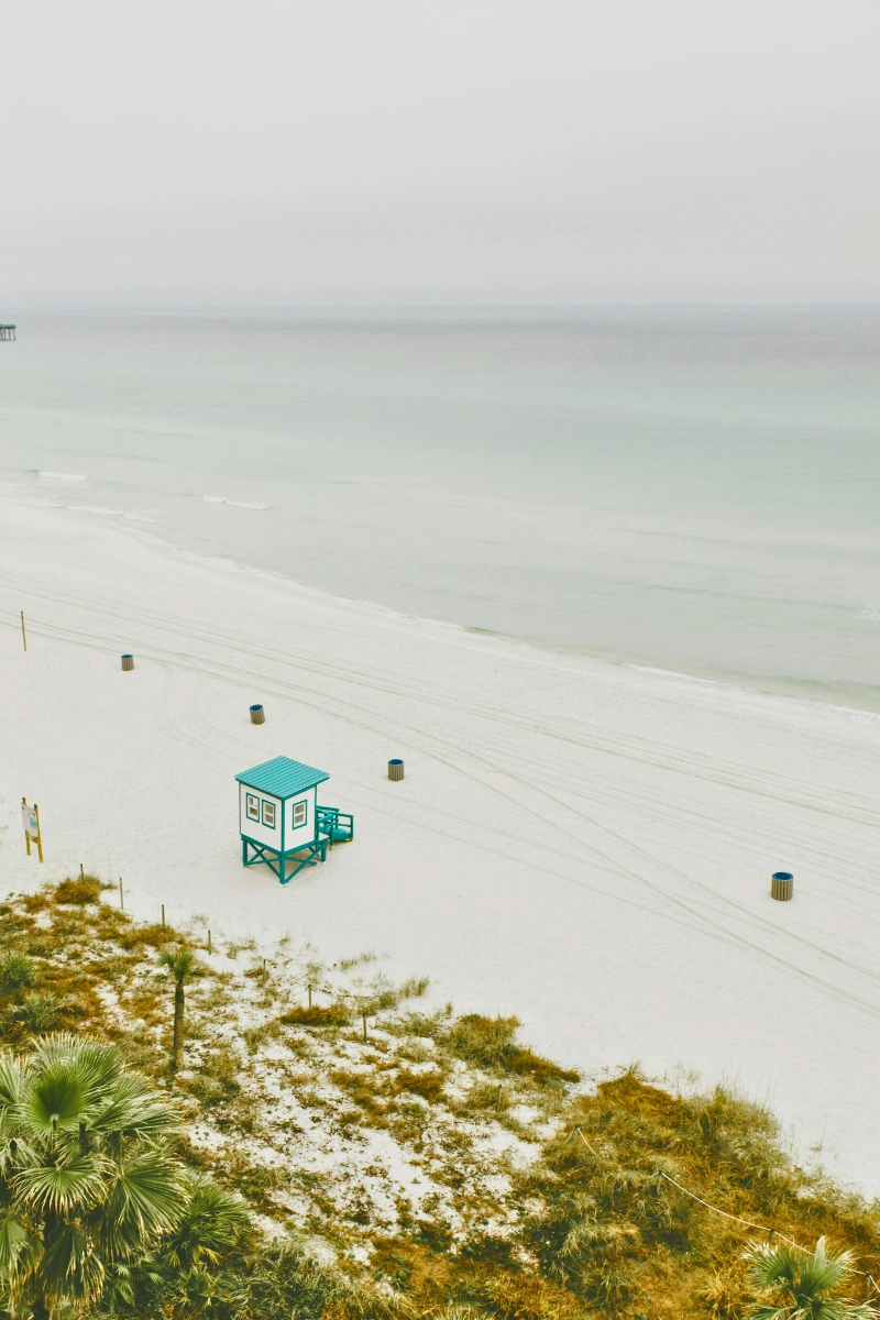 View from above of Panama City beach in Florida