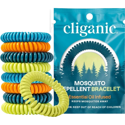Cliganic 10 Pack Mosquito Repellent Bracelets for Adults & Kids to keep mosquitos away