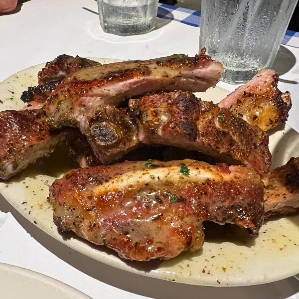 baby back ribs in lemon and olive oil at Greek Islands Taverna authentic Greek food in Fort Lauderdale Florida
