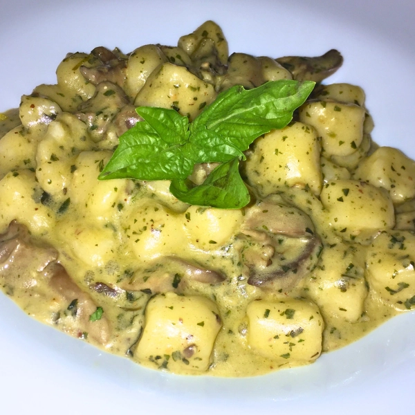 Pesto gnocchi creamy and authentic Italian cuisine in Fort Lauderdale at Pasta And