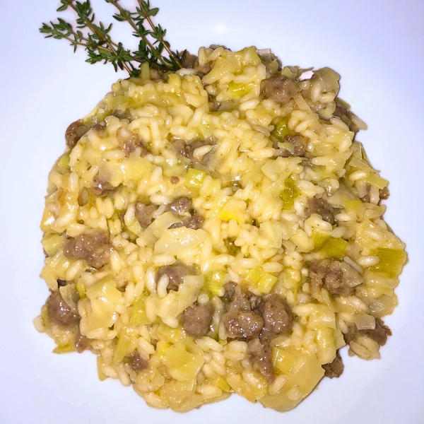 Risotto with sausage and leeks authentic Italian cuisine in Fort Lauderdale at Pasta And