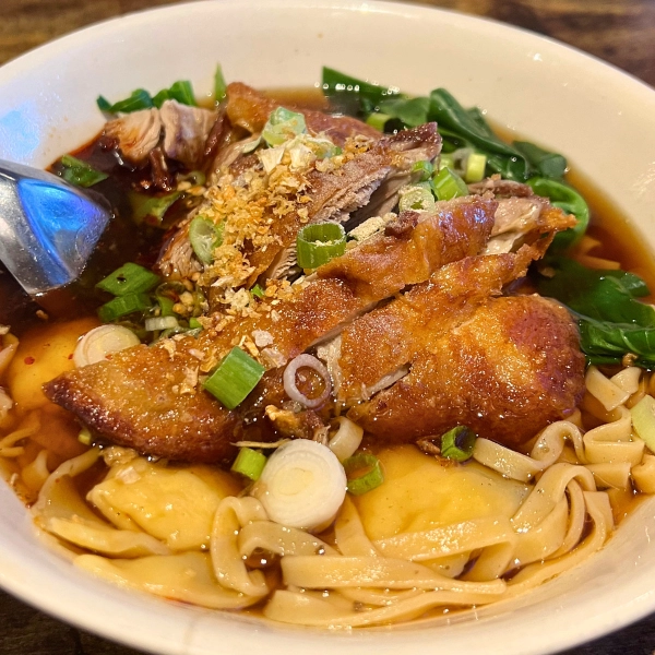 Duck Noodle Soup dish at Sen Thai Bistro in Boca Raton Florida