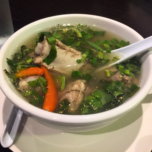 Tom Zaab Soup dish at Sen Thai Bistro in Boca Raton Florida