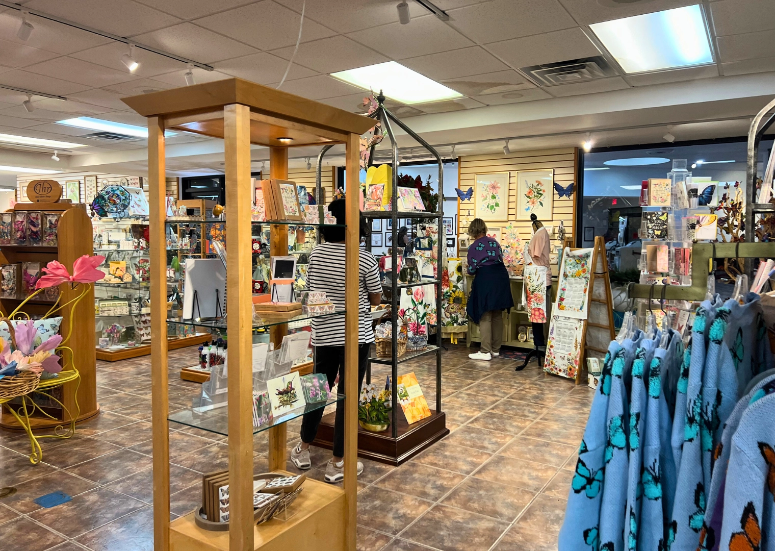 Inside gift shop at Butterfly World South Florida