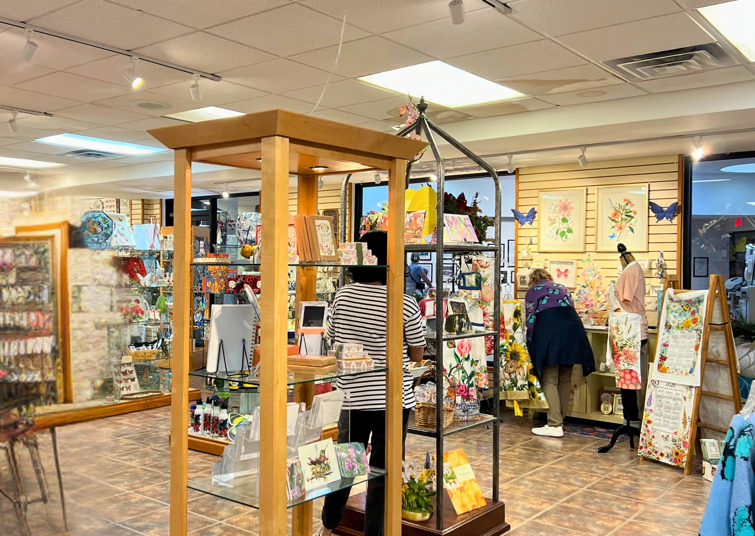 inside gift shop at Butterfly World South Florida