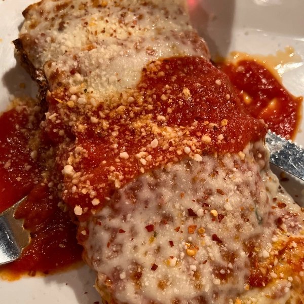 Photo of Eggplant Parm at Pizza Time Caffe in Parkland Florida Italian cuisine