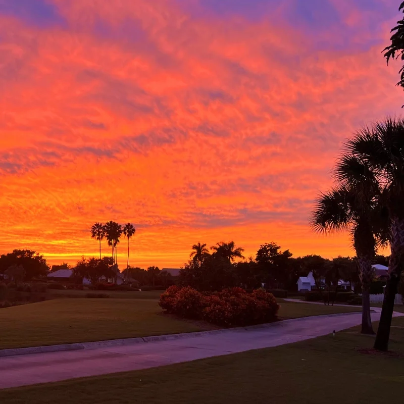 Red orange and purple skies in Boca Raton Florida make it a top vacation spot in Florida