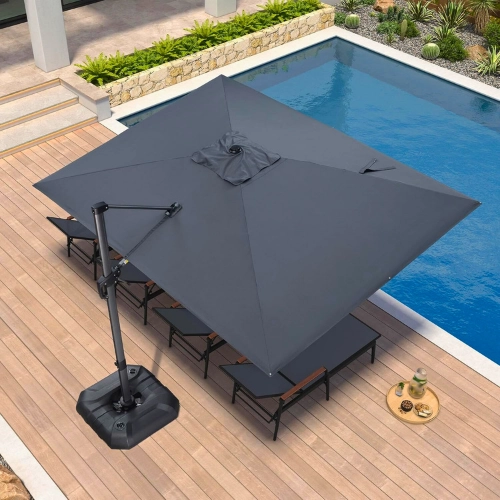 9' X 11.5' Patio Umbrella Outdoor Cantilever Rectangle, a must have product for florida heat and sun