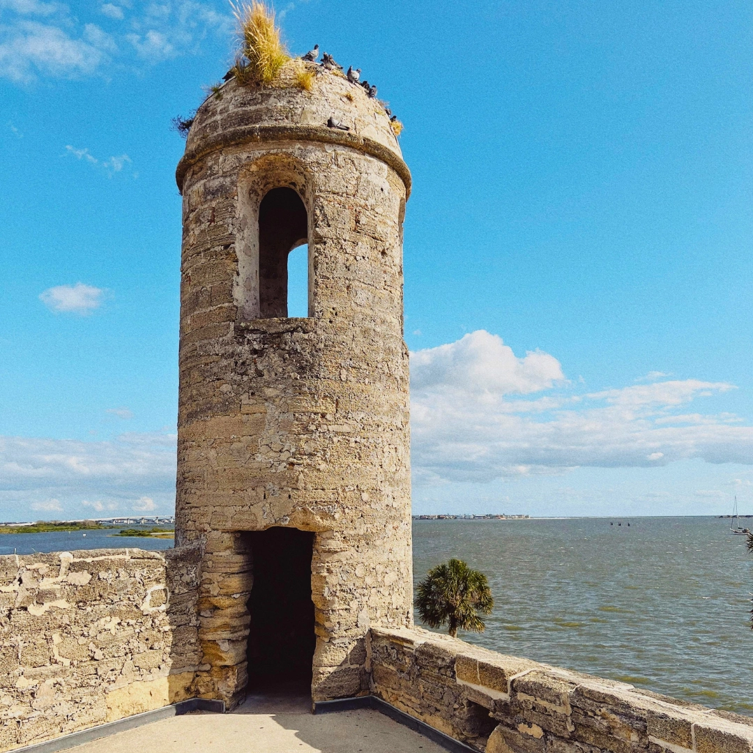 Historic St. Augustine Castillo de San Marcos Tower in St. Augustine Florida