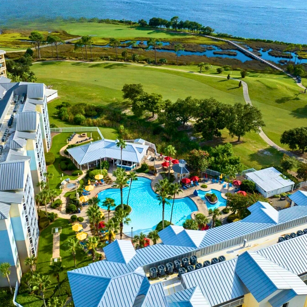 Aerial view of property Marriott's Legends Edge at Bay Point 30A in Florida Panhandle