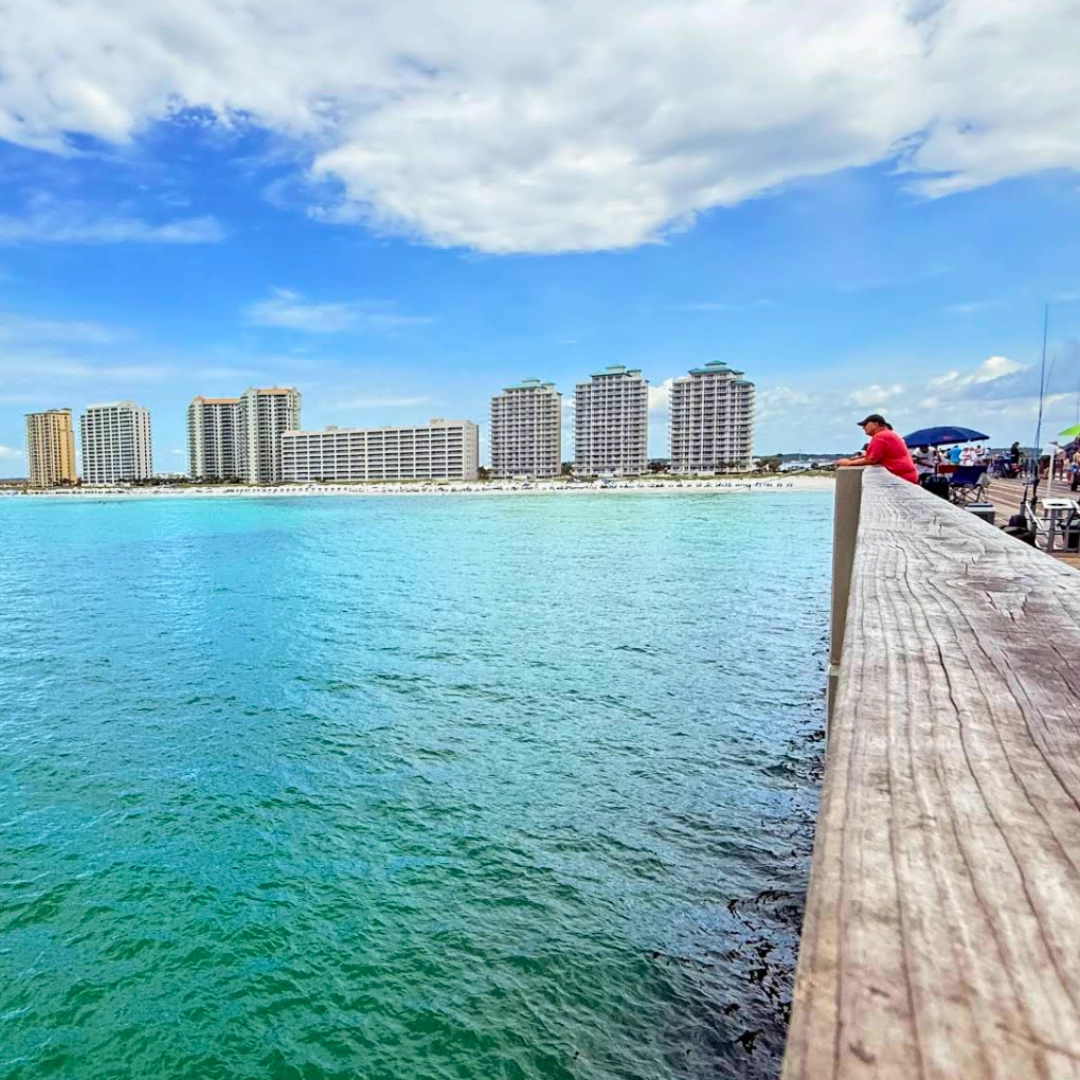 view from Navarre pier in Florida Panhandle