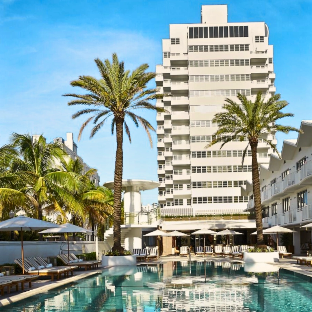Stay at The Shelborne Miami Beach, an oceanfront hotel blending Art Deco style with modern luxury. Enjoy beachfront rooms, dining, and vibrant South Beach Florida