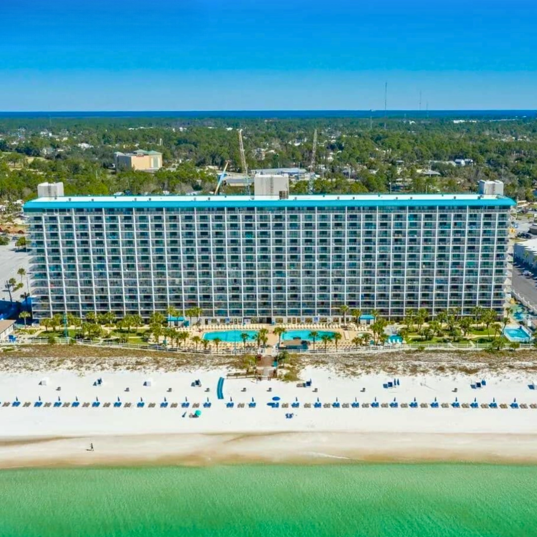 The Summit PCB by Beach Room Rentals aerial view 30a Florida Panhandle