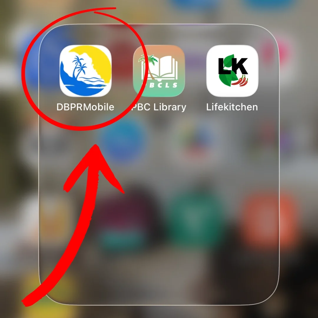 Life Kitchen App icon for How to Check Restaurant Inspection Reports in Florida with red arrow