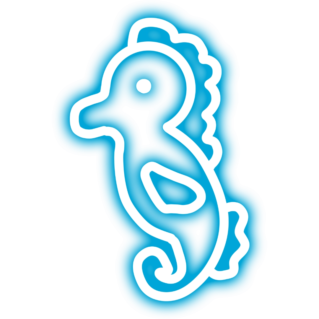 neon seahorse icon Florida