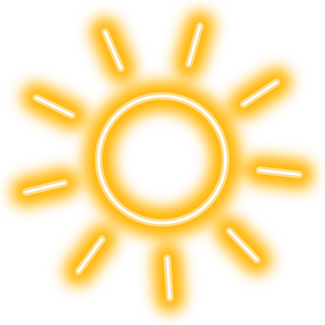 neon sun icon for Florida weather