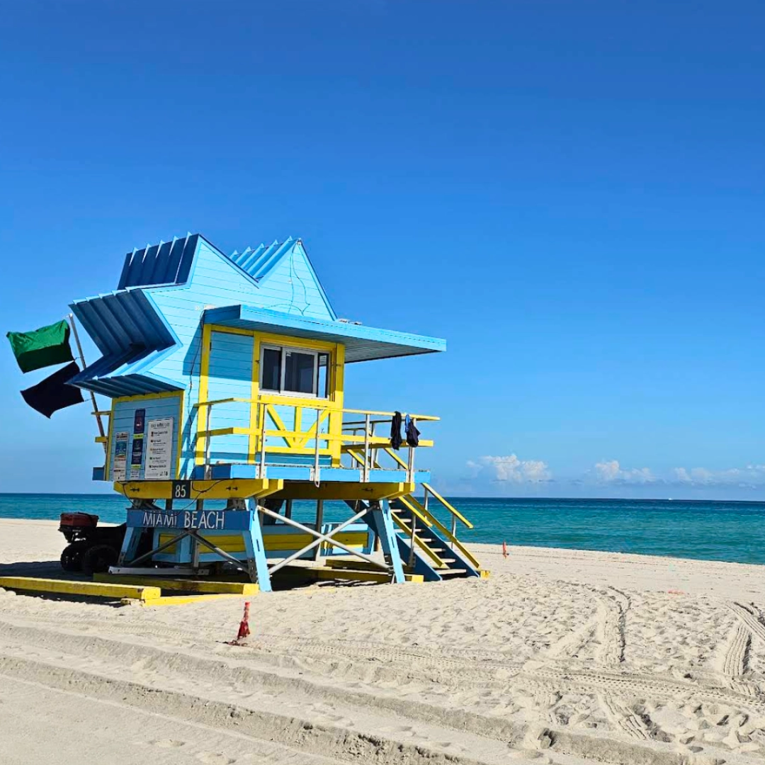Lifeguard stand 85 in North Beach Oceanside Miami Florida