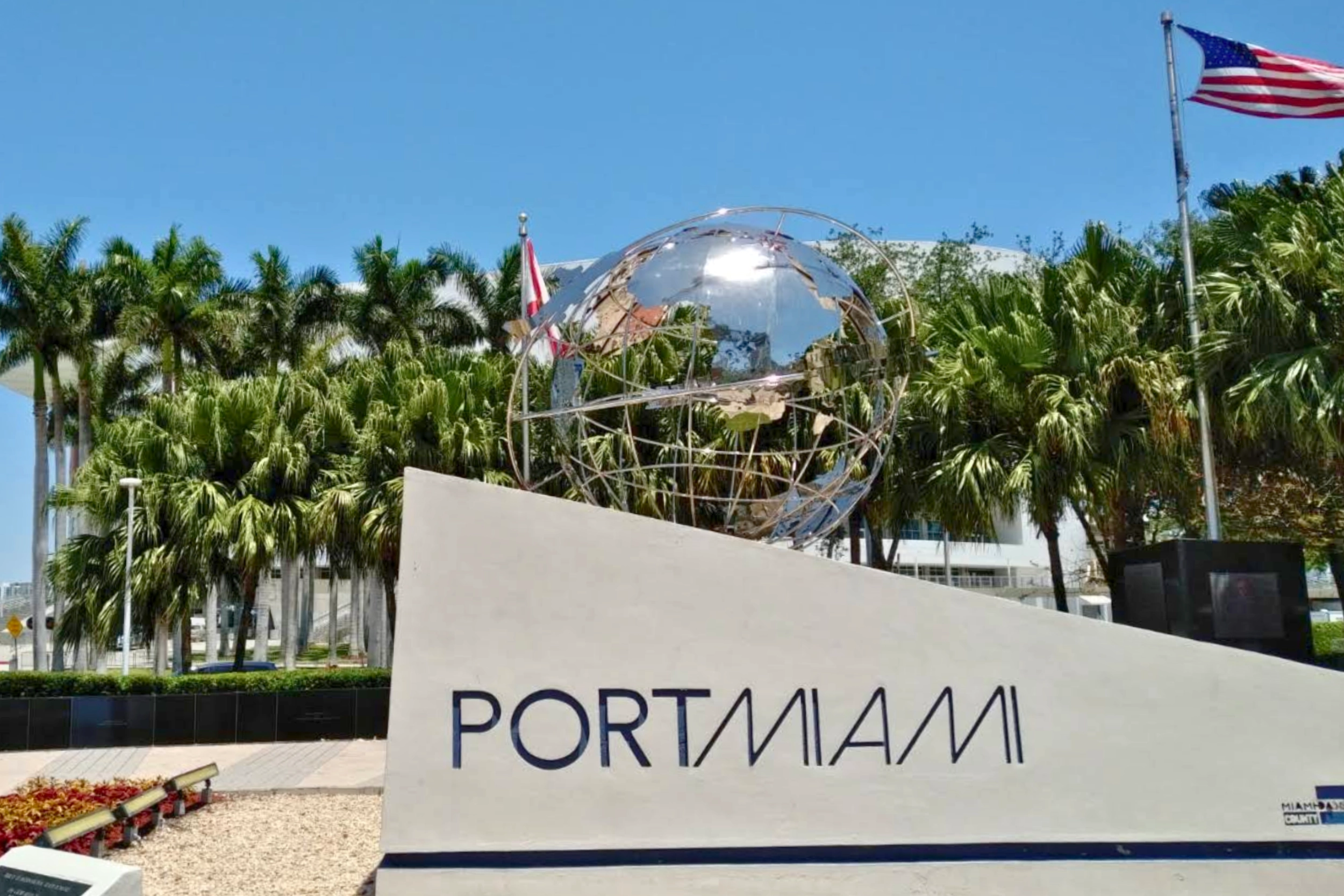 Port Miami Sign in Miami Beach Florida